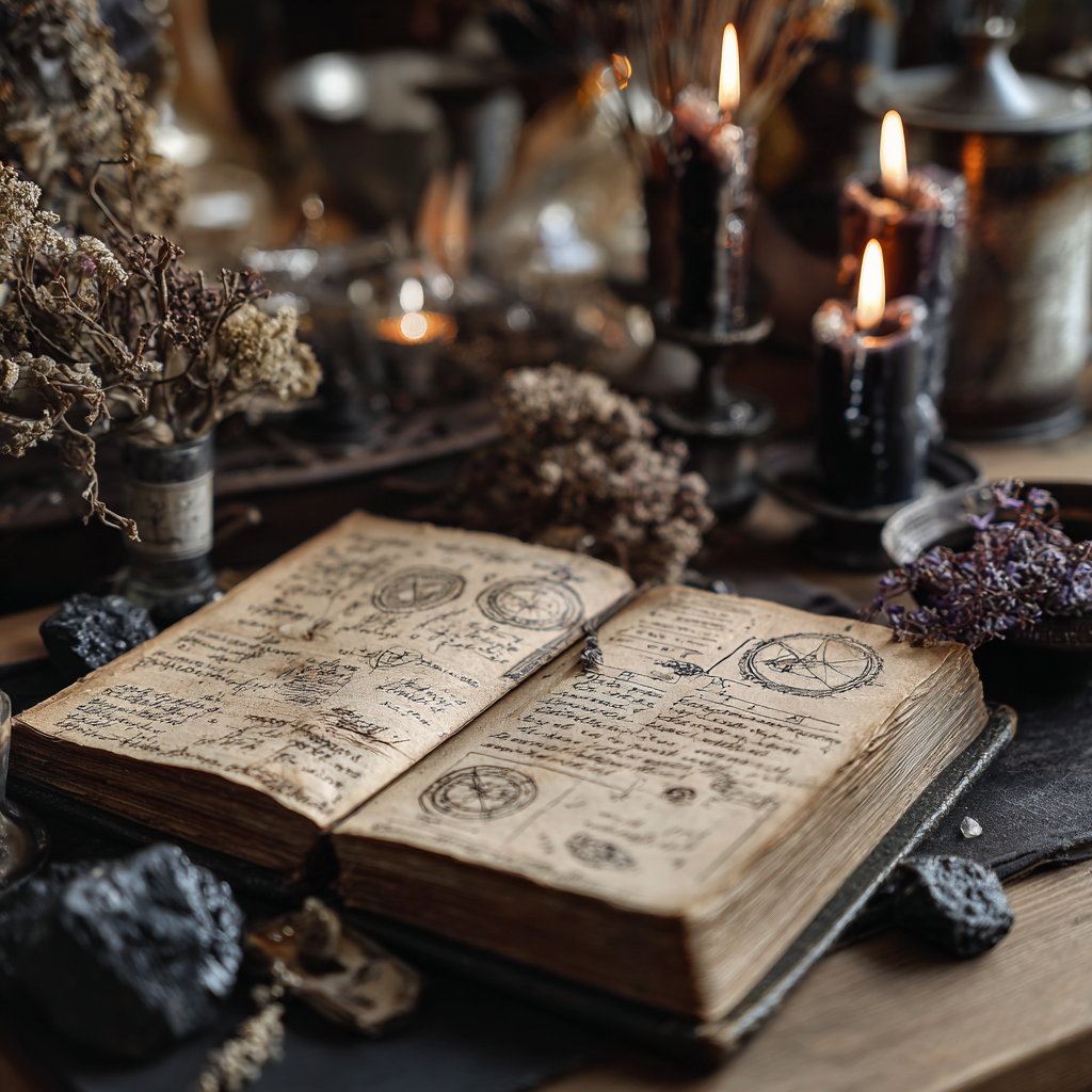 u8995874291_A_shadowed_grimoire_open_to_a_hexing_spell_surrou_36c19af3-e952-49eb-b359-aa0a811fc5ae_2