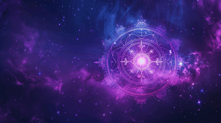 Mystical celestial banner with zodiac wheel and stars, symbolizing weekly horoscope energy for 16–23 June 2025